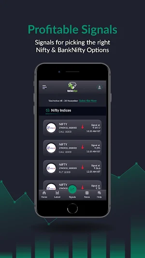 OptionAlgo Trading Signal NSE Screenshot 0