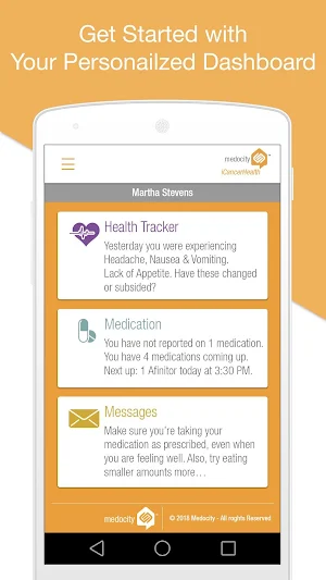 iCancerHealth: Medocity Patien Screenshot 0