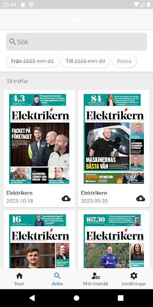 Tidningen Elektrikern Screenshot 1