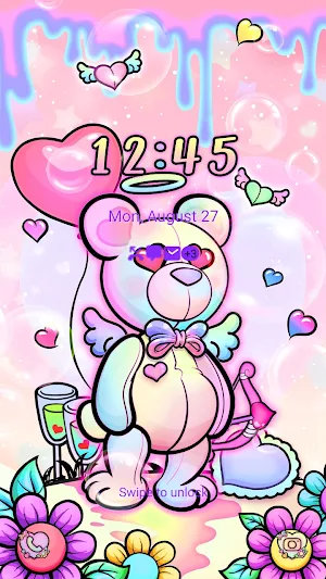 PastelLove Cute Bear-Wallpaper Screenshot 1