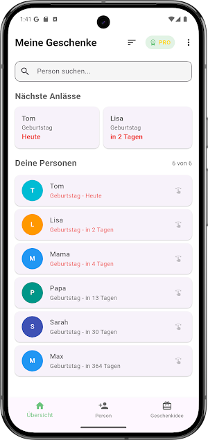 Geschenkspeicher Screenshot 3