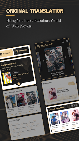 Flying Lines+: Romance & Yaoi Webnovel Reader Screenshot 1