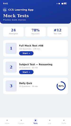 CCS Learning App Screenshot 1