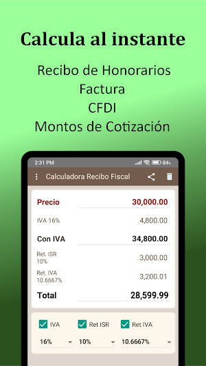 Calculadora Recibo Fiscal Screenshot 0