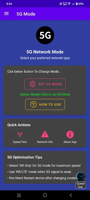 5G Mode Screenshot 1