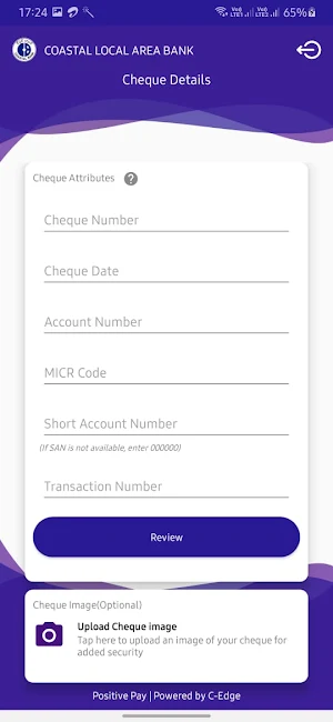 Coastal Bank Positive Pay Screenshot 2