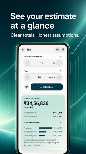 1Finity: SIP EMI FD Calculator Screenshot 2