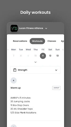 Lucan Fitness Alliance Screenshot 2