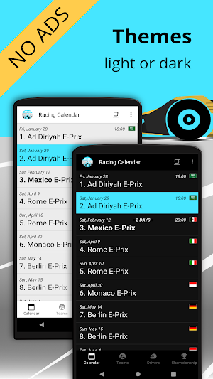 E Racing Calendar 2022 Donate Screenshot 0