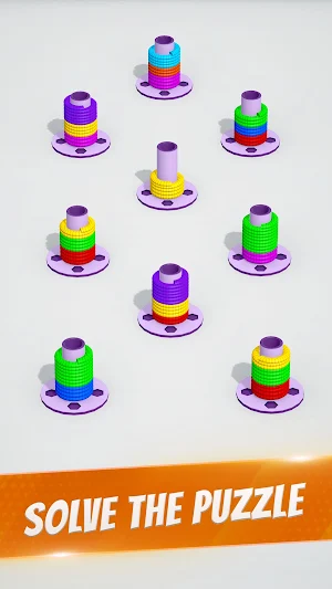 Rope Color Sorting Game Screenshot 1