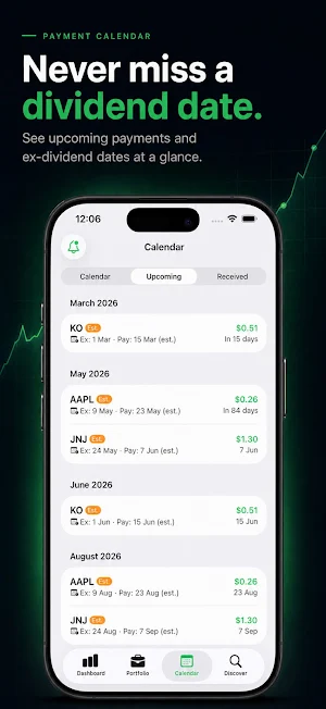 Dividend Tracker: US Stocks Screenshot 1