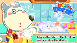 Wolfoo Tidy up: House Cleaning Screenshot 1