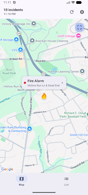 Chester County Incidents Screenshot 3