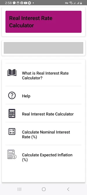 Real Interest Rate Calculator Screenshot 0