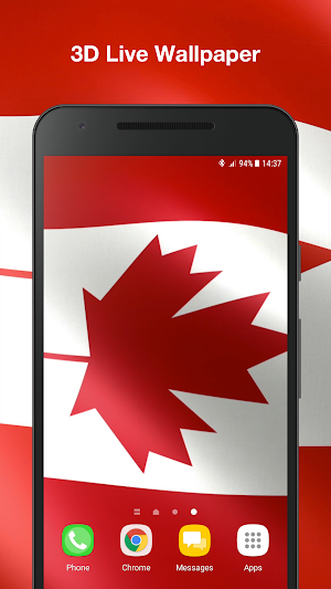 3D Canada Flag Live Wallpaper Screenshot 0