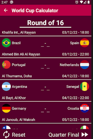 World Cup 2022 - Bracket - Calculator (Qatar) Screenshot 3