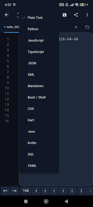 Code Editor - Text & Notepad Screenshot 2