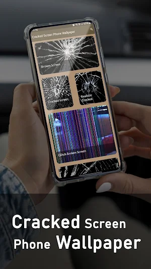 Cracked Screen Phone Wallpaper Screenshot 1