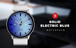 Solid Electric Blue Watch Face Screenshot 0