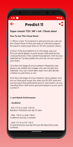 Predict 11- Cricket Prediction Screenshot 2