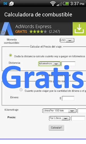 Calculadora de combustible Screenshot 0