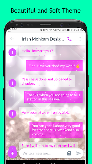 Perfume SMS Dual Theme Screenshot 2