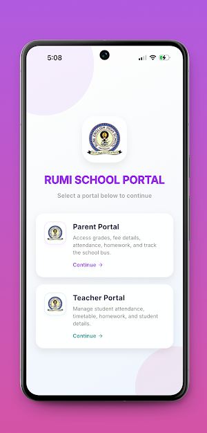 Rumi School Portal Screenshot 1