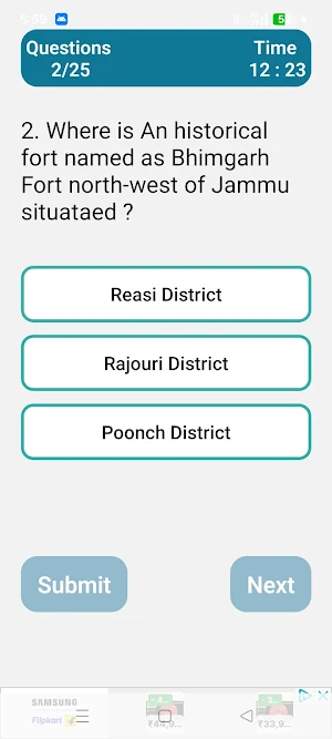 Jammu and Kashmir Quiz Screenshot 1