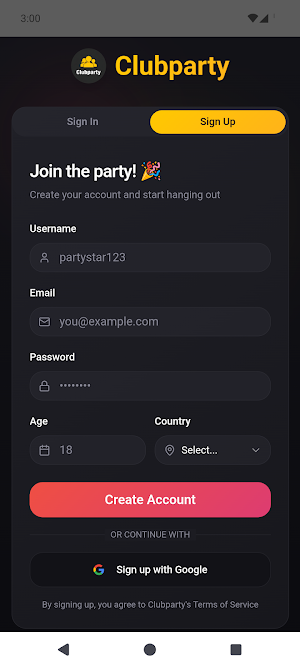 Clubparty Screenshot 1