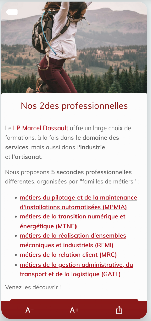 Lycée Pro Marcel Dassault Screenshot 2