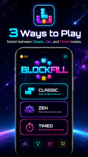 BlockFill: Grid Puzzle Screenshot 1