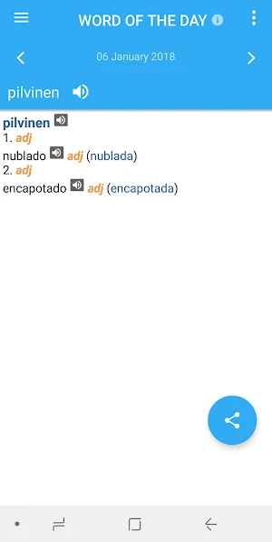 Spanish-Finnish Dictionary Screenshot 3