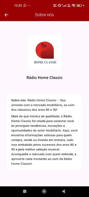 Rádio Home Classic Screenshot 0