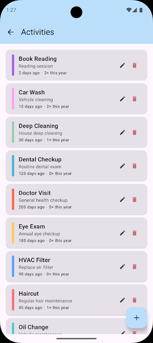 CalendarLog Screenshot 1