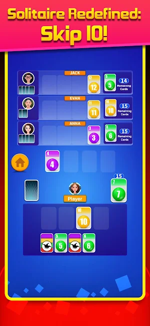 Skip 10 solitaire classic game Screenshot 1