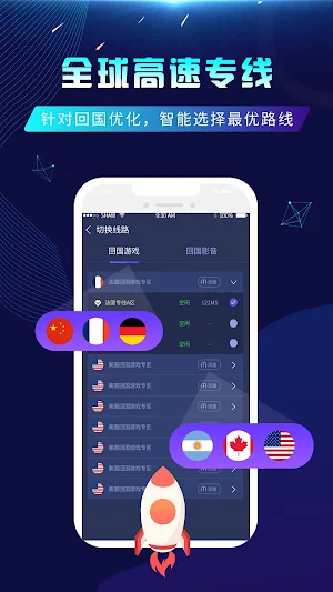 番茄加速器-海外回国追剧听歌游戏直播比赛 Screenshot 0
