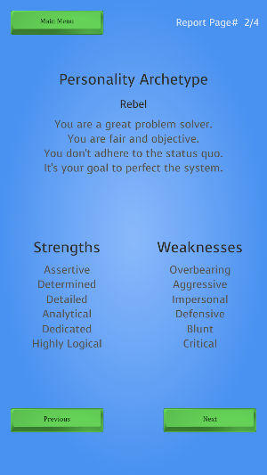Personal Profiler Screenshot 2