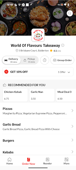 World Of Flavours Takeaway Screenshot 1