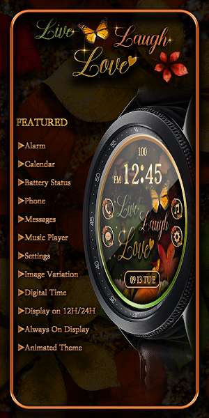 Love Autumn Leaves_Watchface Screenshot 2