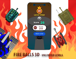 Tank Fire Balls 3D - Unlimited Levels Screenshot 1