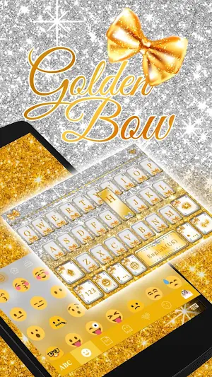 Golden Bow Keyboard Theme Screenshot 0