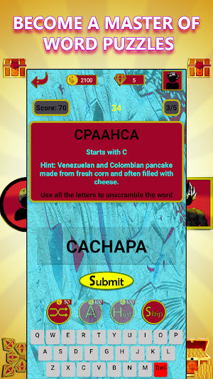 Unscramble Word: World Cuisine Screenshot 2