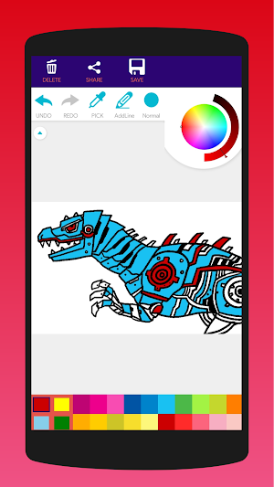 Dinosaur Robot Coloring Book Screenshot 1