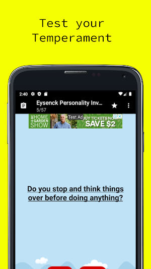 Eysenck Personality Inventory (EPI) Screenshot 1