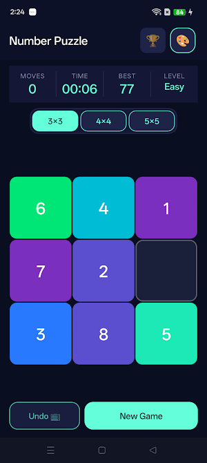 Sliding Number Puzzle Game Screenshot 1