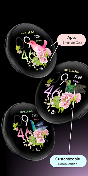 Floral Pink Bird - ReS16 Screenshot 2