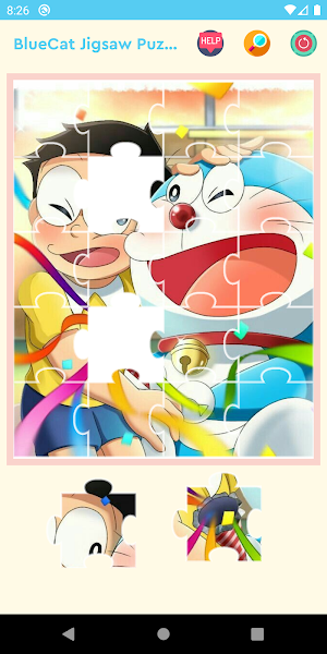 Bluecat Cartoon Jigsaw Puzzle Game Screenshot 3