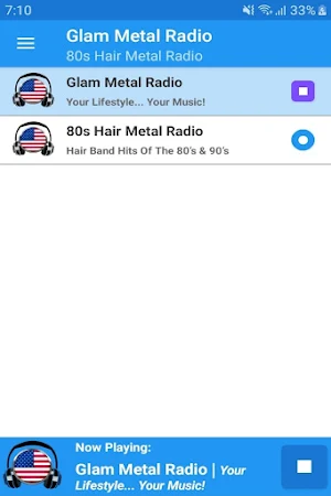Glam Metal Radio App Screenshot 0