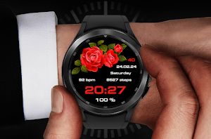 EY33 Red Roses Watchface Screenshot 1