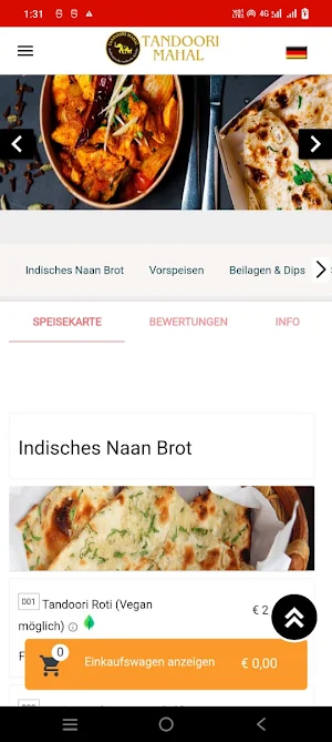 Tandoori Mahal Frankfurt Screenshot 1